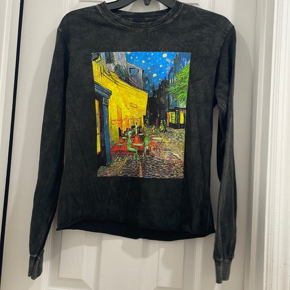 Vincent Van Gogh cafe painting with aliens by fifth sun size small 100% cotton - Picture 1 of 4